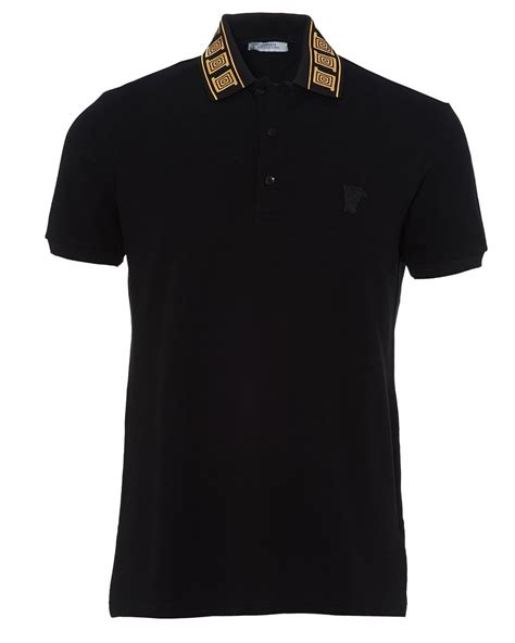 versace collection black polo|Versace look alike shirts.